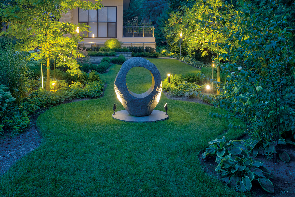 sculpture in a garden